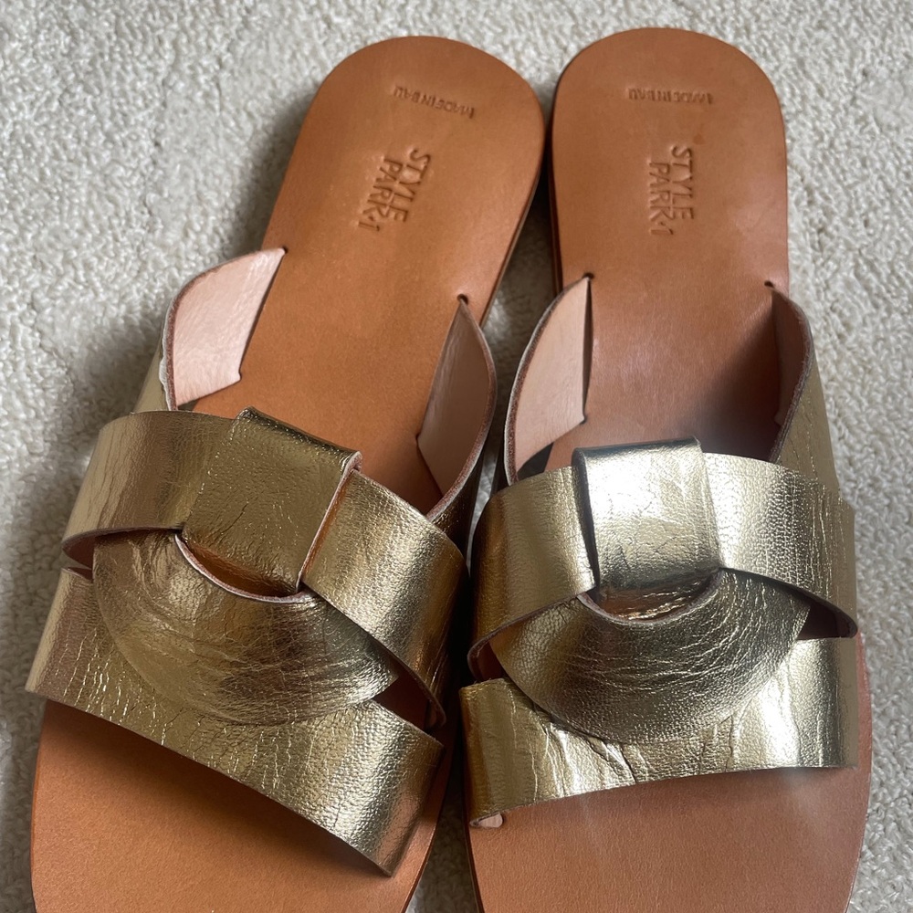Style Park 1 Gold Women's Sandals - Picture 2 of 6